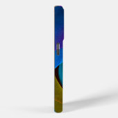 Moderne Bloemen Abstracte Kunst Roze Blauw Patroon Case-Mate iPhone Case (Achterkant / Rechts)