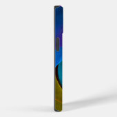 Moderne Bloemen Abstracte Kunst Roze Blauw Patroon Case-Mate iPhone Case (Achterkant / Rechts)