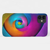 Moderne Bloemen Abstracte Kunst Roze Blauw Patroon Case-Mate iPhone Case (Achterkant (horizontaal))