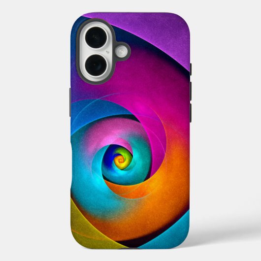 Moderne Bloemen Abstracte Kunst Roze Blauw Patroon Case-Mate iPhone Case (Achterkant)