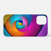 Moderne Bloemen Abstracte Kunst Roze Blauw Patroon Case-Mate iPhone Case (Achterkant (horizontaal))