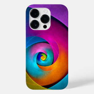 Moderne Bloemen Abstracte Kunst Roze Blauw Patroon Case-Mate iPhone 14 Pro Hoesje