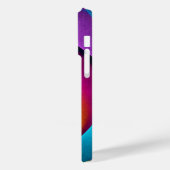 Moderne Bloemen Abstracte Kunst Roze Blauw Patroon Case-Mate iPhone Case (Achterkant / Links)