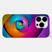 Moderne Bloemen Abstracte Kunst Roze Blauw Patroon Case-Mate iPhone Case (Achterkant (horizontaal))