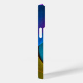 Moderne Bloemen Abstracte Kunst Roze Blauw Patroon Case-Mate iPhone Case (Achterkant / Rechts)