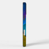 Moderne Bloemen Abstracte Kunst Roze Blauw Patroon Case-Mate iPhone Case (Achterkant / Rechts)