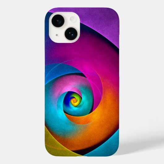 Moderne Bloemen Abstracte Kunst Roze Blauw Patroon Case-Mate iPhone Case (Achterkant)
