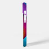 Moderne Bloemen Abstracte Kunst Roze Blauw Patroon Case-Mate iPhone Case (Achterkant / Links)