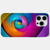 Moderne Bloemen Abstracte Kunst Roze Blauw Patroon Case-Mate iPhone Case (Achterkant (horizontaal))