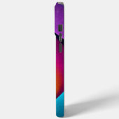 Moderne Bloemen Abstracte Kunst Roze Blauw Patroon Case-Mate iPhone Case (Achterkant / Links)