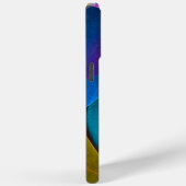 Moderne Bloemen Abstracte Kunst Roze Blauw Patroon Case-Mate iPhone Case (Achterkant / Rechts)