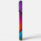 Moderne Bloemen Abstracte Kunst Roze Blauw Patroon Case-Mate iPhone Case (Achterkant / Links)