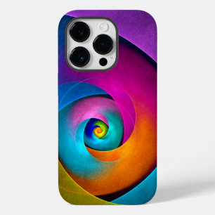 Moderne Bloemen Abstracte Kunst Roze Blauw Patroon Case-Mate iPhone 14 Pro Hoesje