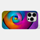 Moderne Bloemen Abstracte Kunst Roze Blauw Patroon Case-Mate iPhone Case (Achterkant (horizontaal))
