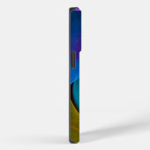 Moderne Bloemen Abstracte Kunst Roze Blauw Patroon Case-Mate iPhone Case (Achterkant / Rechts)