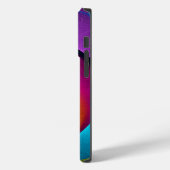 Moderne Bloemen Abstracte Kunst Roze Blauw Patroon Case-Mate iPhone Case (Achterkant / Links)