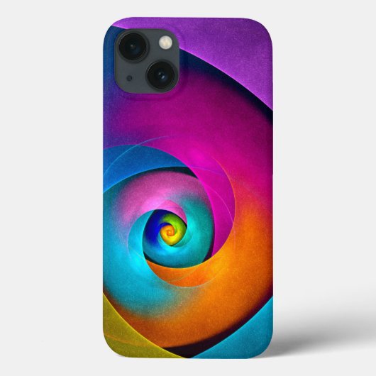 Moderne Bloemen Abstracte Kunst Roze Blauw Patroon Case-Mate iPhone Case (Achterkant)