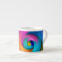 Moderne Bloemen Abstracte Kunst Roze Blauw Patroon