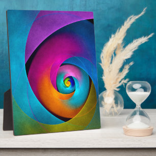 Moderne Bloemen Abstracte Kunst Roze Blauw Patroon Fotoplaat