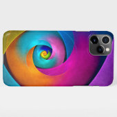 Moderne Bloemen Abstracte Kunst Roze Blauw Patroon iPhone Hoesje (Achterkant horizontaal)