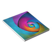 Moderne Bloemen Abstracte Kunst Roze Blauw Patroon Notitieblok (Schuin)