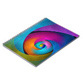 Moderne Bloemen Abstracte Kunst Roze Blauw Patroon Notitieboek (Linkerzijde)