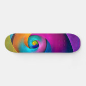Moderne Bloemen Abstracte Kunst Roze Blauw Patroon Persoonlijk Skateboard (Horizontaal)