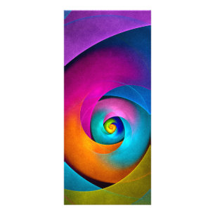 Moderne Bloemen Abstracte Kunst Roze Blauw Patroon Reclamekaart