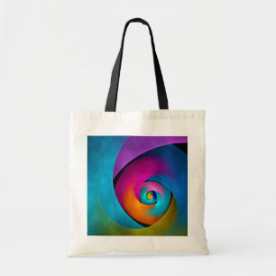 Moderne Bloemen Abstracte Kunst Roze Blauw Patroon Tote Bag