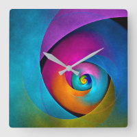 Moderne Bloemen Abstracte Kunst Roze Blauw Patroon