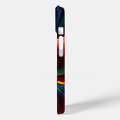 Moderne Bloemen Abstracte Kunst Sinaasappel Blauw Case-Mate iPhone Case (Achterkant / Links)