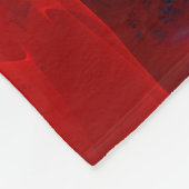 Moderne Bloemen Abstracte Kunst Sinaasappel Blauw  Fleece Deken (Hoek)