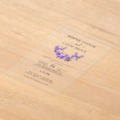 Moderne Bloemen Acryl Huwelijksuitnodiging Suite Acryl Uitnodigingen (Laagn)