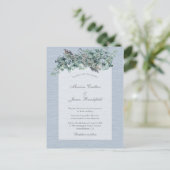 Moderne Bloemen Alles In Een Huwelijksuitnodiging  Briefkaart (Staand voorkant)