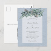 Moderne Bloemen Alles In Een Huwelijksuitnodiging  Briefkaart (Voorkant / Achterkant)