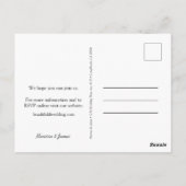 Moderne Bloemen Alles In Een Huwelijksuitnodiging  Briefkaart (Achterkant)