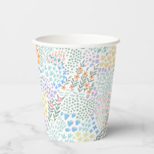 Moderne Bloemen Baby in Bloom Baby shower Papieren Bekers