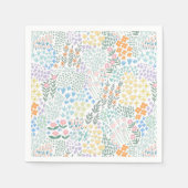 Moderne Bloemen Baby in Bloom Baby shower Servet (Voorkant)