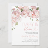 Moderne Bloemen Baby in Bloom Meisje Douche Kaart (Voorkant)