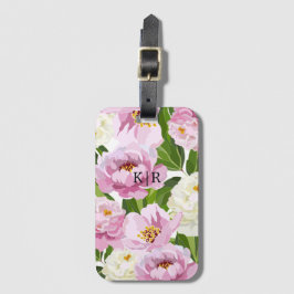 Moderne Bloemen Bagagelabel