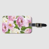 Moderne Bloemen Bagagelabel (Voorkant (horizontaal))