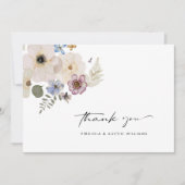 Moderne Bloemen Bedankkaart (Voorkant)