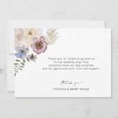 Moderne Bloemen Bedankkaart (Achterkant)