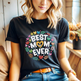 Moderne bloemen beste moeder ooit t-shirt