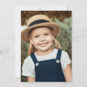 Moderne Bloemen Bijbel Foto Eerste Heilige Communi Kaart (Achterkant)