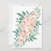 Moderne bloemen bladeren Islamitische Aqiqa Aqeeqa Kaart (Achterkant)