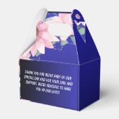 Moderne Bloemen Blauw Hemel Custom Photo Wedding Bedankdoosjes (Achterkant)