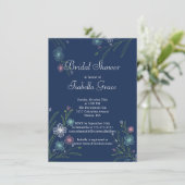 Moderne bloemen bloemen Bridal Shower Invitations Kaart (Staand voorkant)