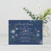 Moderne bloemen bloemen Bridal Shower Invitations Kaart (Staand voorkant)