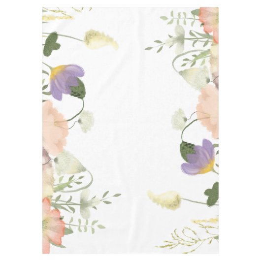 Moderne bloemen bloemen tafelkleed (Voorkant)